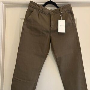 NWT Sézane Manu Trousers, Size 40 (US Size 8), in Khaki color